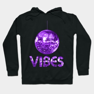 70s Purple Discoball Vibes Hoodie